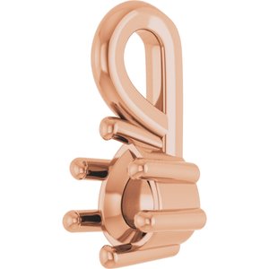 18K Rose Gold 4x3 mm Pear Charm/Pendant Mounting – image 4