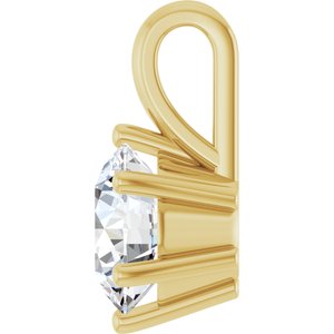 14K Yellow Gold 7.4 mm Round Charm/Pendant Mounting – image 5