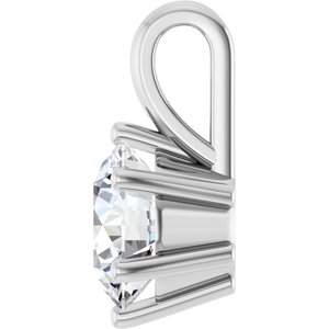 14K X1 White Gold 7.4 mm Round Charm/Pendant Mounting – image 5