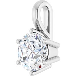 Sterling Silver 7.4 mm Round Charm/Pendant Mounting – image 3