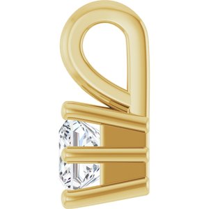 10K Yellow Gold 3.5 mm Square Charm/Pendant Mounting – image 5