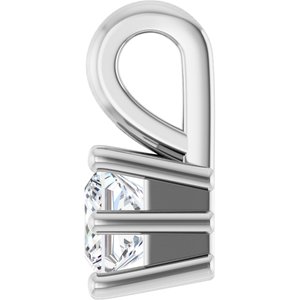 10K White Gold 3.5 mm Square Charm/Pendant Mounting – image 5