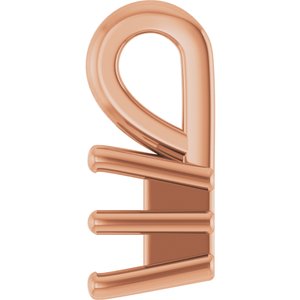 18K Rose Gold 3.5 mm Square Charm/Pendant Mounting – image 6