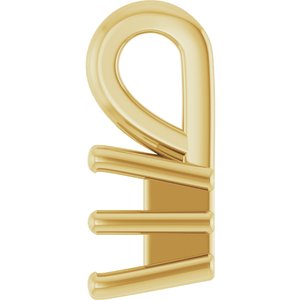 10K Yellow Gold 3.5 mm Square Charm/Pendant Mounting – image 6