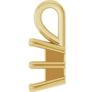 10K Yellow Gold 5.5 mm Square Charm/Pendant Mounting – image 6