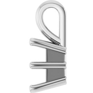 14K White Gold 6 mm Square Charm/Pendant Mounting – image 6