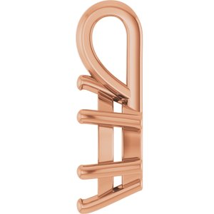 10K Rose Gold 8x6 mm Oval Charm/Pendant Mounting – image 6