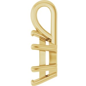 14K Yellow Gold 8x6 mm Oval Charm/Pendant Mounting – image 6