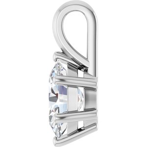 14K White Gold 8x6 mm Oval Charm/Pendant Mounting – image 5