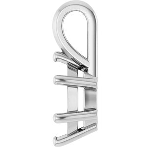 Platinum 8x6 mm Oval Charm/Pendant Mounting – image 6