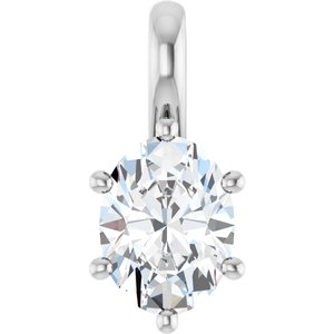 Sterling Silver 8x6 mm Oval Charm/Pendant Mounting