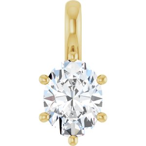 10K Yellow Gold 8x6 mm Oval Charm/Pendant Mounting