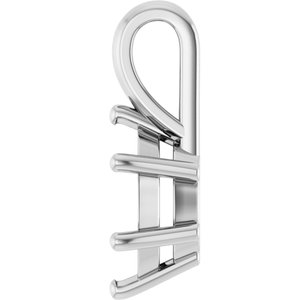 14K X1 White Gold 9x7 mm Oval Charm/Pendant Mounting – image 6