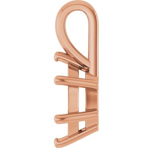 18K Rose Gold 9x7 mm Oval Charm/Pendant Mounting – image 6