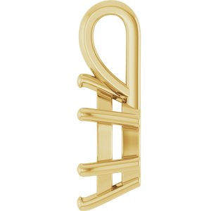 18K Yellow Gold 9x7 mm Oval Charm/Pendant Mounting – image 6