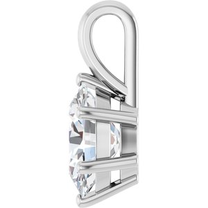 18K White Gold 9x7 mm Oval Charm/Pendant Mounting – image 5
