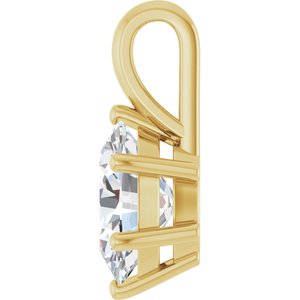 10K Yellow Gold 9x7 mm Oval Charm/Pendant Mounting – image 5