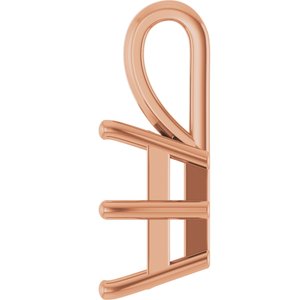 14K Rose Gold 10x8 mm Emerald Charm/Pendant Mounting – image 6