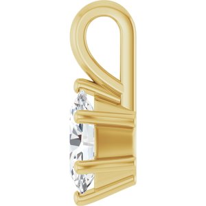 18K Yellow Gold 7x5 mm Oval Charm/Pendant Mounting – image 5
