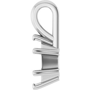 14K X1 White Gold 7x5 mm Oval Charm/Pendant Mounting – image 6