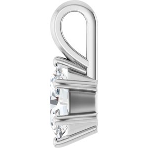 18K White Gold 7x5 mm Oval Charm/Pendant Mounting – image 5