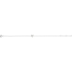 Sterling Silver .04 CTW Lab-Grown Diamond Initial Y 6-7" Bracelet – image 2