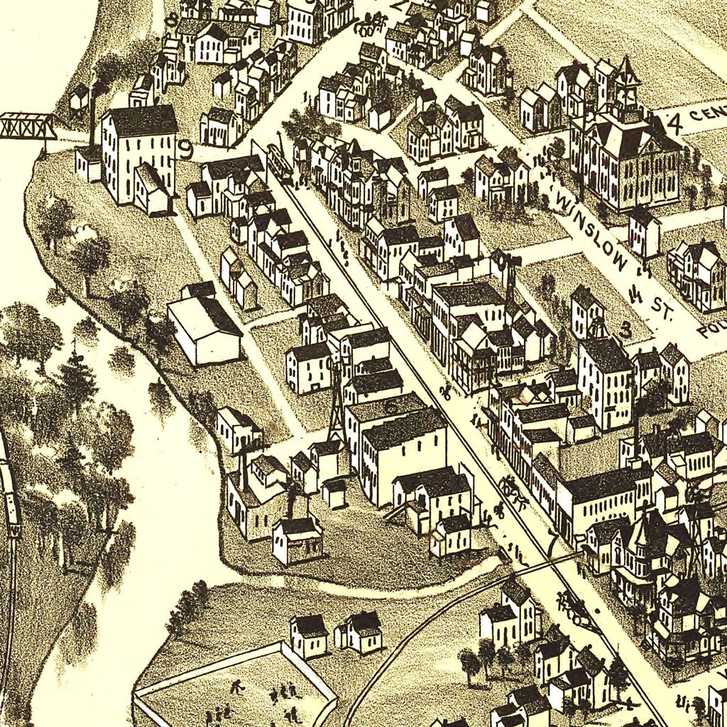 Vintage Map of Lindsey, Pennsylvania 1895