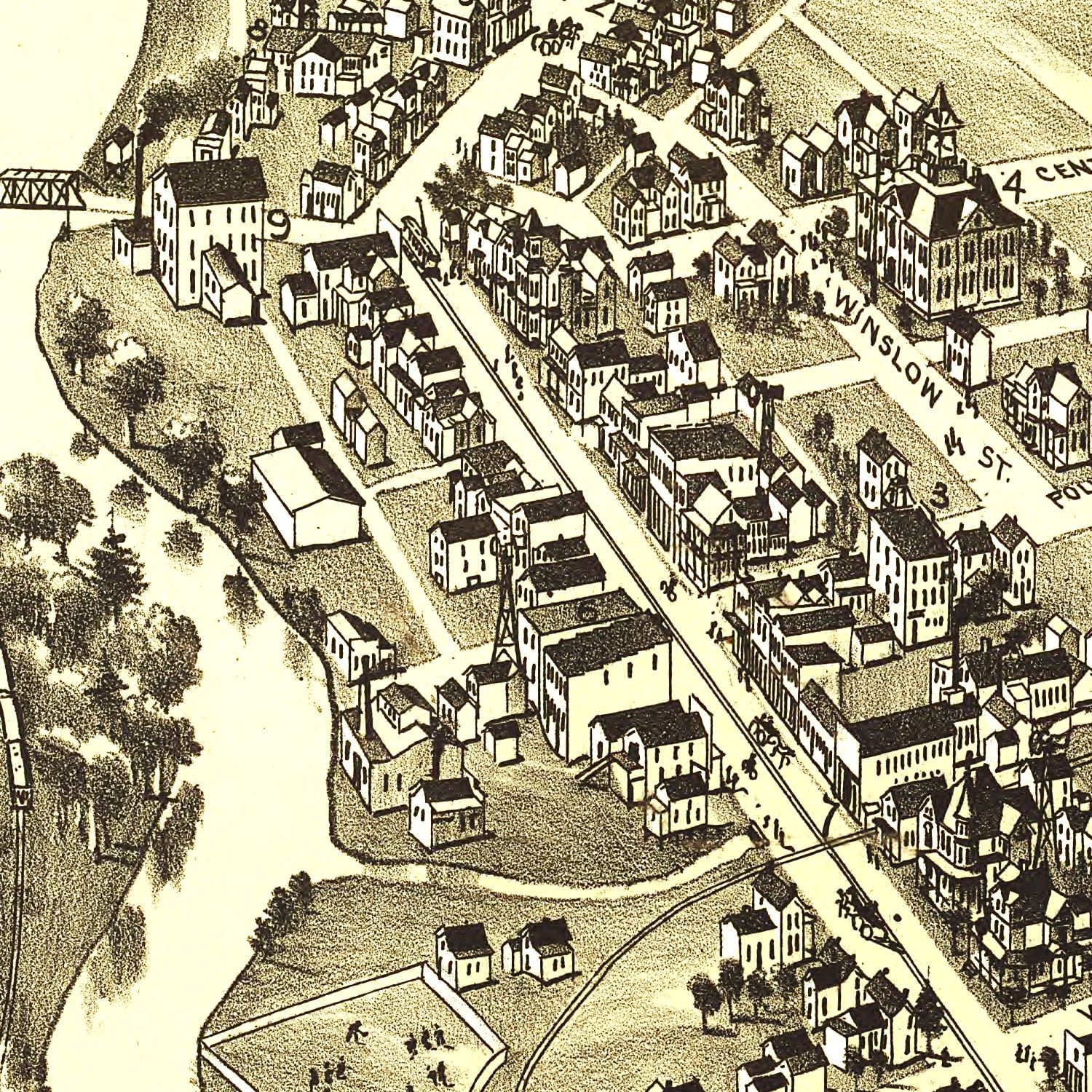 Vintage Map of Lindsey, Pennsylvania 1895