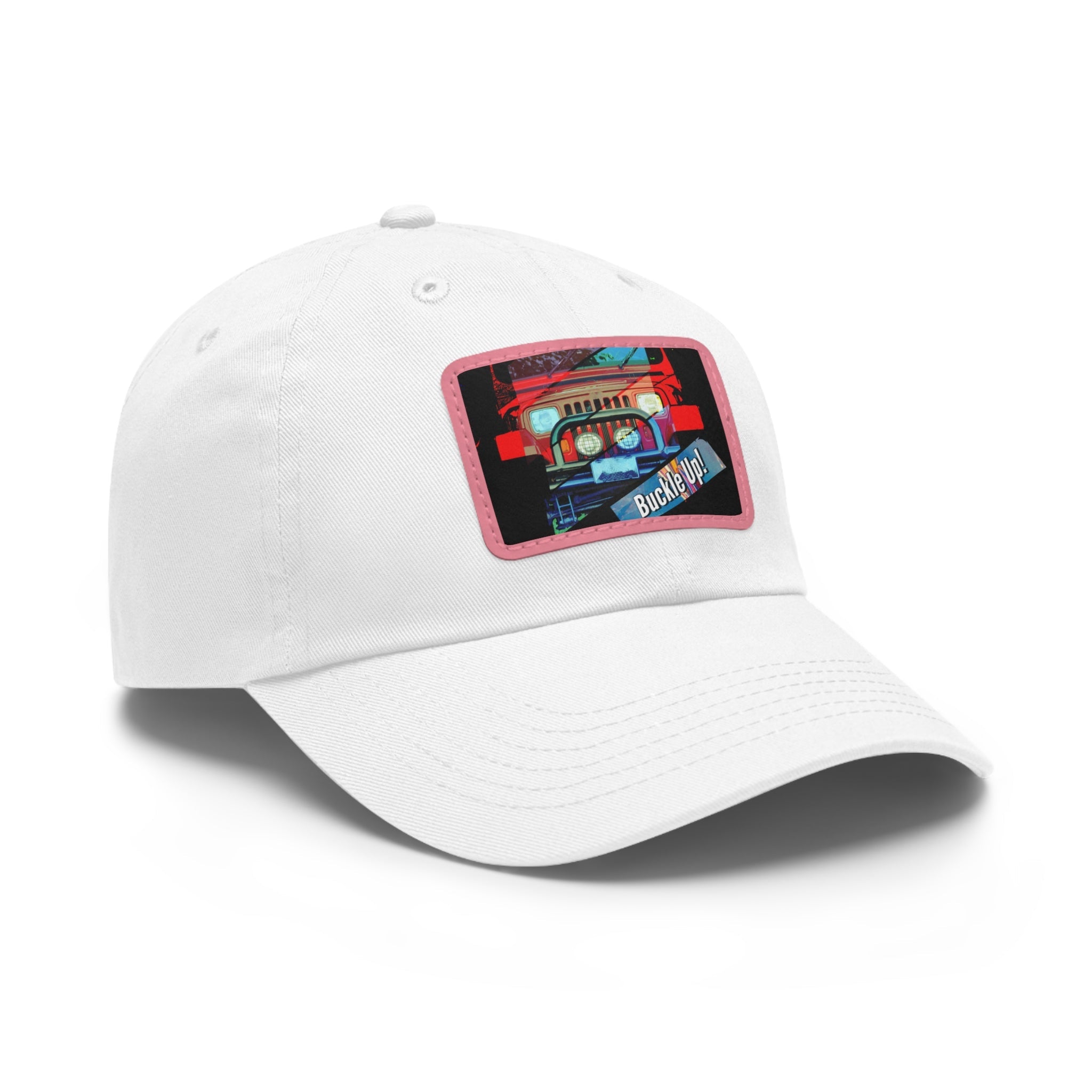 Buckle Up!  4 Wheel Drive Hat with Rectangle Leather Patch