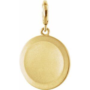 14K Yellow Gold Accented Numeral 5 Charm/Pendant Mounting – image 4