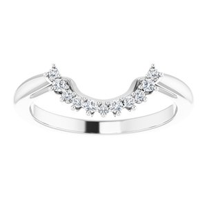 14K White 1/10 CTW Natural Diamond Matching Band