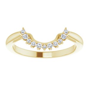 14K Yellow 1/10 CTW Natural Diamond Matching Band