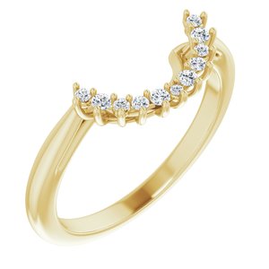14K Yellow 1/10 CTW Natural Diamond Matching Band