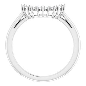 14K White 1/10 CTW Natural Diamond Matching Band