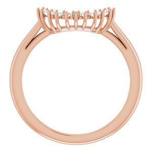 14K Rose 1/10 CTW Natural Diamond Matching Band