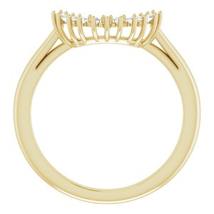 14K Yellow 1/10 CTW Natural Diamond Matching Band