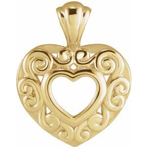 Pierced Heart Necklace or Pendant