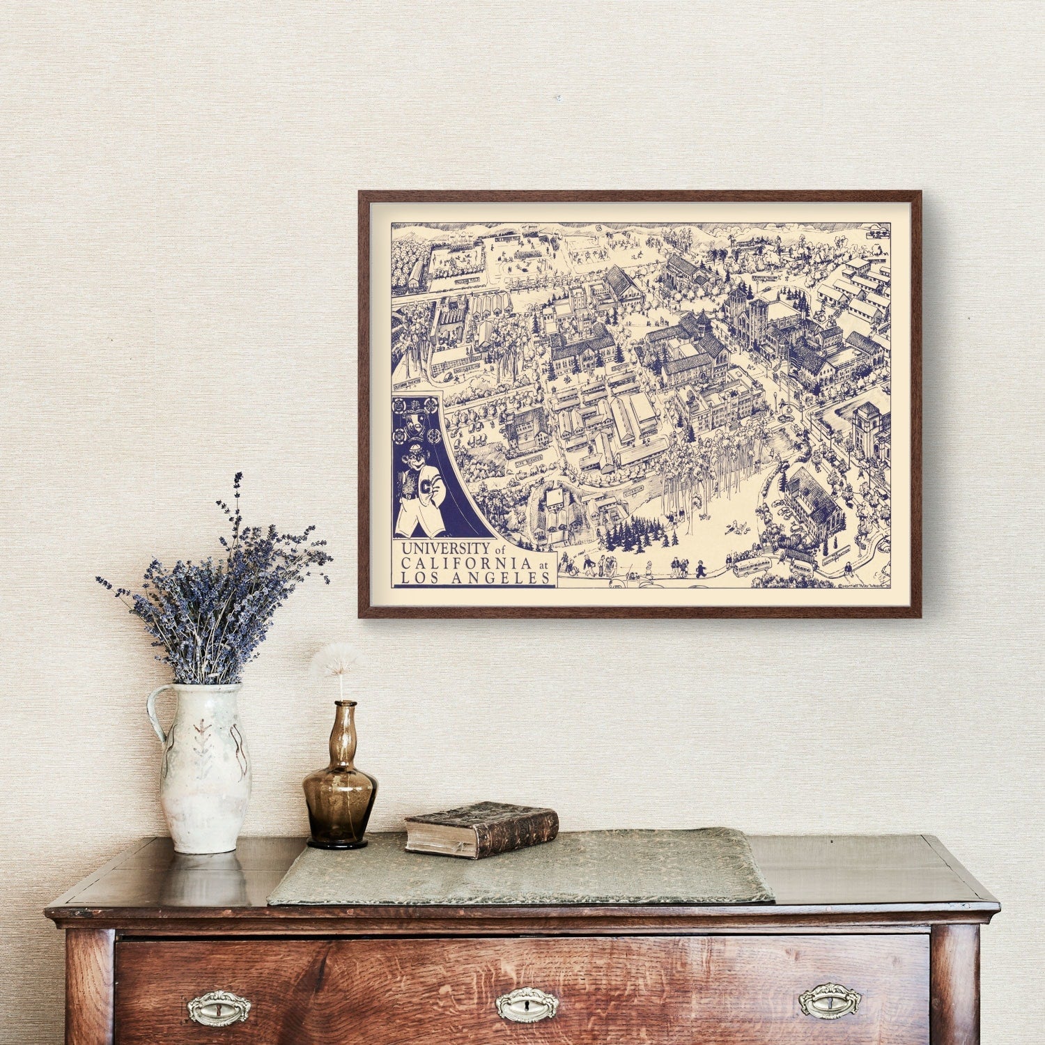 Vintage Map of University of California Los Angeles, 1930