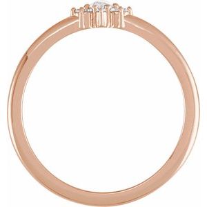 14K Rose Gold 1/6 CTW Rose-Cut Natural Diamond & Faceted Natural Diamond Halo-Style Ring