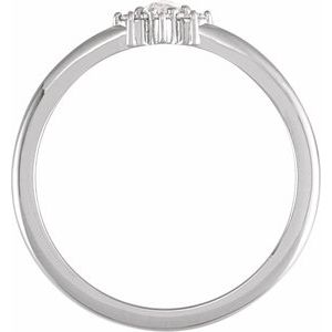 Platinum 1/6 CTW Rose-Cut Natural Diamond & Faceted Natural Diamond Halo-Style Ring
