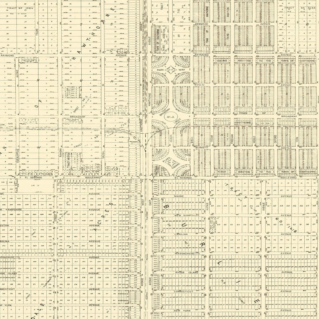 Vintage Map of Hawthorne, California 1932