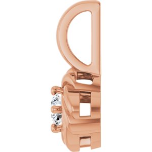 14K Rose Gold 1/6 CT Natural Diamond Knot Pendant