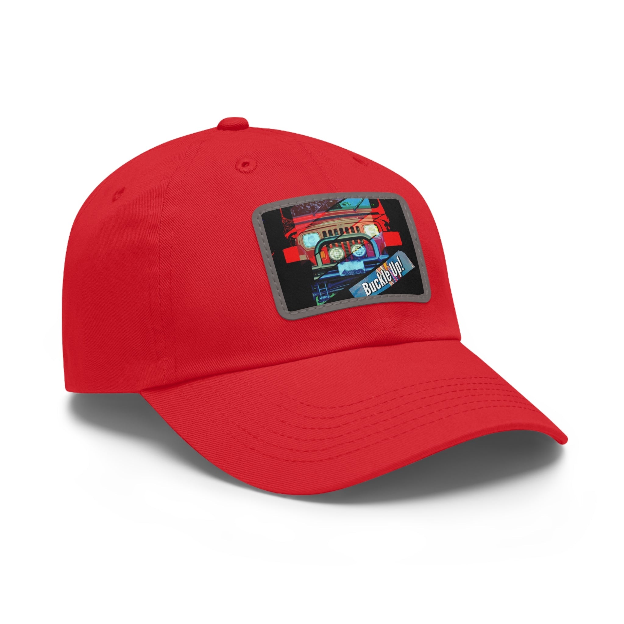 Buckle Up!  4 Wheel Drive Hat with Rectangle Leather Patch