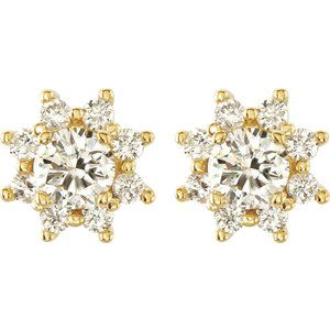 14K Yellow Gold 1 3/4 CTW Natural Diamond Earrings – image 2