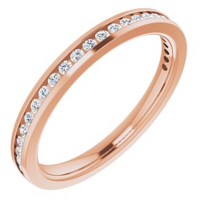 14K Rose Gold 1/5 CTW Lab-Grown Diamond Anniversary Band