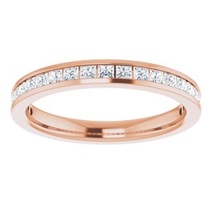 14K Rose Gold 3/8 CTW Lab-Grown Diamond Anniversary Band