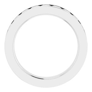 14K White Gold 3/8 CTW Natural Diamond Anniversary Band