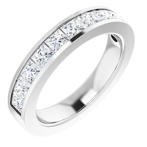 Platinum 3/8 CTW Natural Diamond Anniversary Band