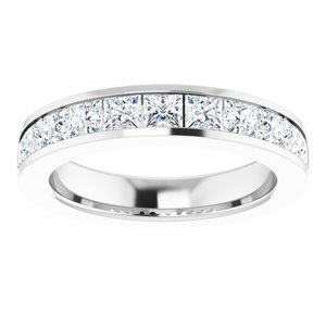 14K White Gold 3/8 CTW Natural Diamond Anniversary Band