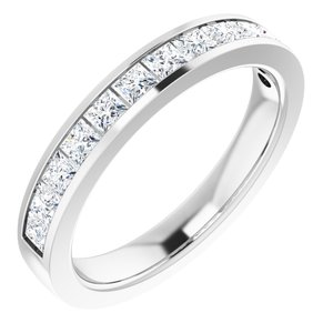 14K White Gold 9/10 CTW Lab-Grown Diamond Anniversary Band